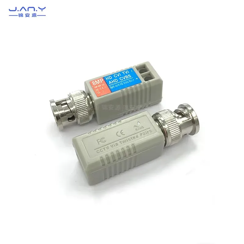 8mp HD twisted pair transmitter single channel passive coaxial video transceiver wireless BNC to network screw