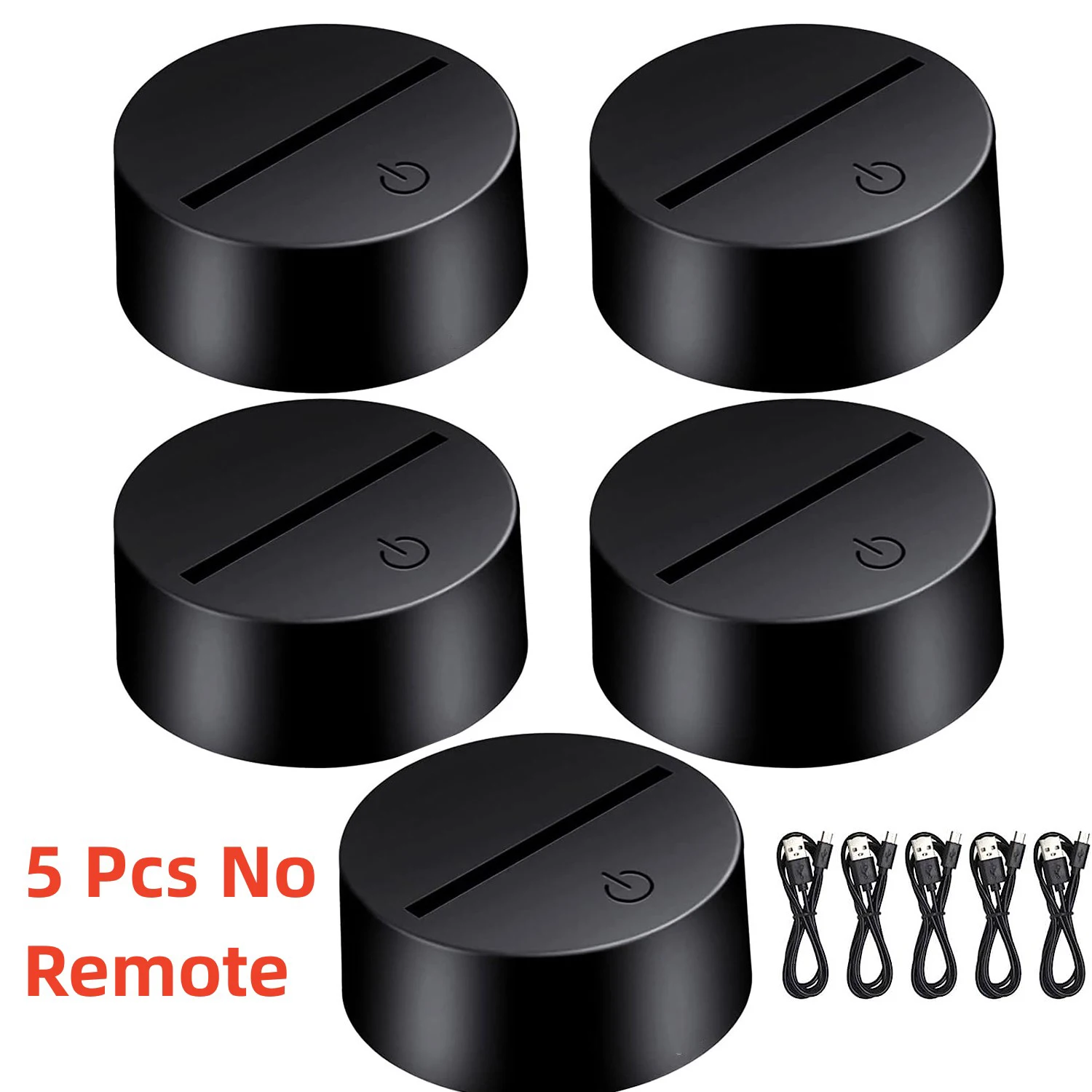 2/5/6/10/20 Stuks 3D Led Licht Lampvoet Touch Control 7 Kleuren 4 Modi Led Display Base Decoratieve Voor Groothandel Dropshipping
