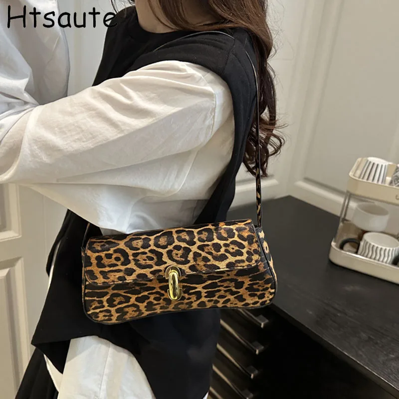 

PU Leather Mini Handbags Leopard Underarm Shoulder Bag Top-Handle Bag Small Work Bags for Women Gilrls Tote Work Shopping Travel