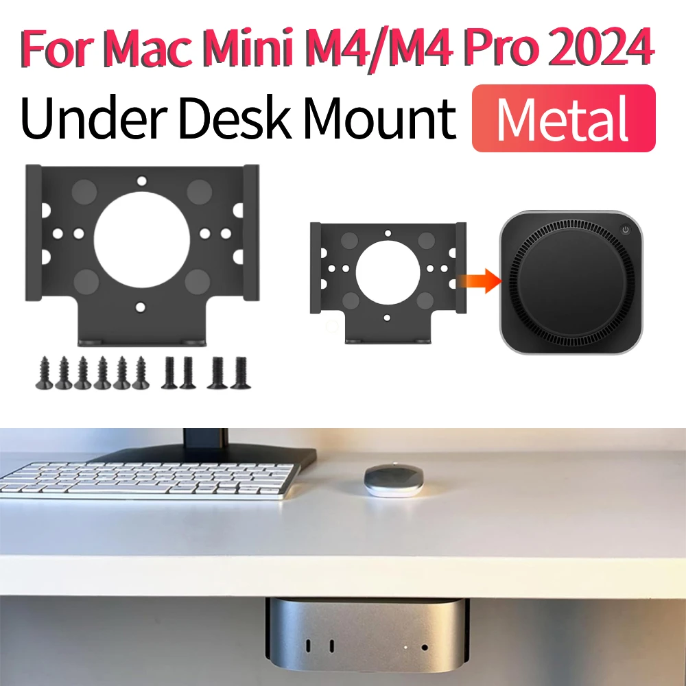 

Under Desk Mount Monitor Mount Holder Wall Mount Stand Accessories for Mac Mini M4/M4 Pro 2024