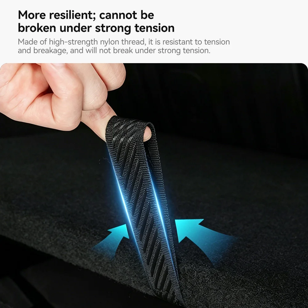 For Tesla Model 3/Y/YL Rear Trunk Rope DrawString Open Tail Box Cover Handle Pull Strap Car Organizer Accessories