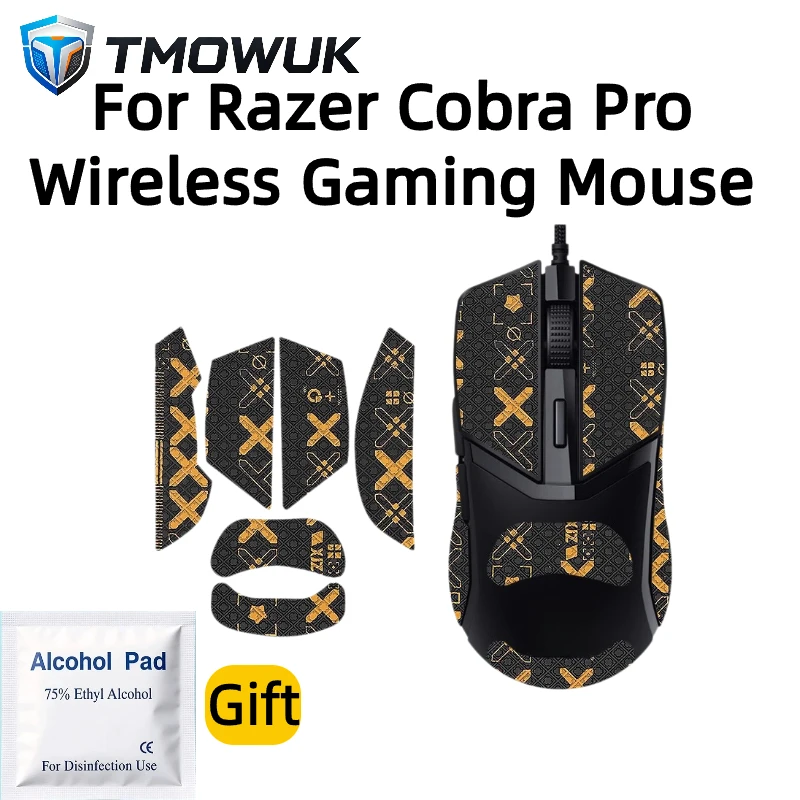 Mouse Grip Tape + PTFE Mouse Skates Combo For Razer Cobra Pro Wireless Gaming Mouse, Sweat Resistant Anti Slip Sticker - view 4