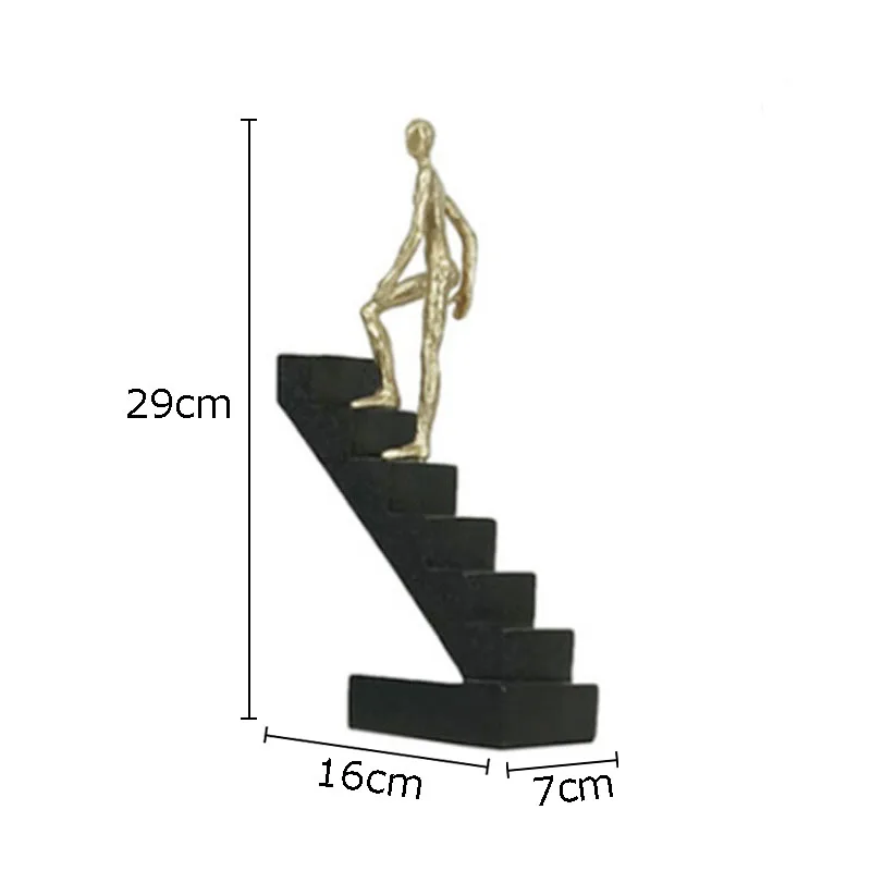 Climbing Stairs Character Resins Statue Crafts Abstract Figure Ornaments Artwork Sculpture Desk Decoration Modern Home Decor