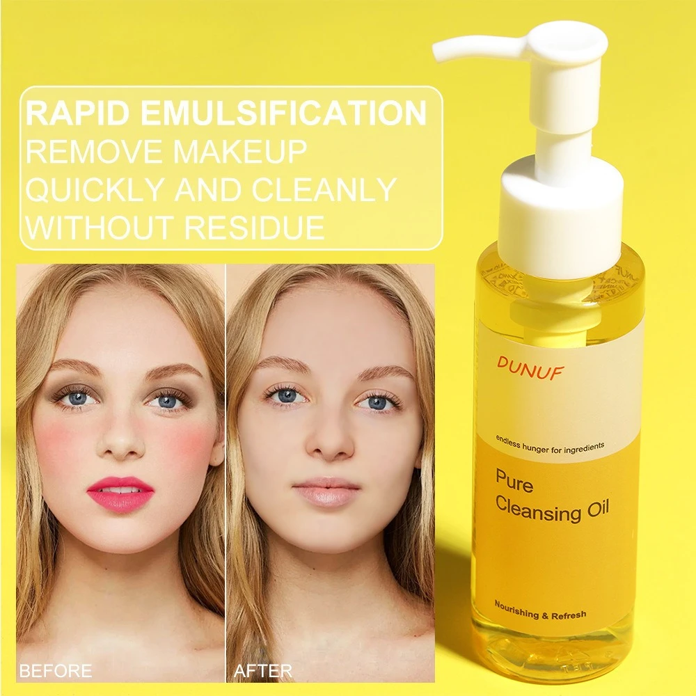 น้ำมันล้างเครื่องสำอางสีเหลือง 100 มล. อ่อนโยน บำรุงผิว ทำความสะอาดได้อย่างมีประสิทธิภาพ สำหรับทุกสภาพผิว ใช้ได้ทุกวัน ขนาดพกพาสำหรับการเดินทาง