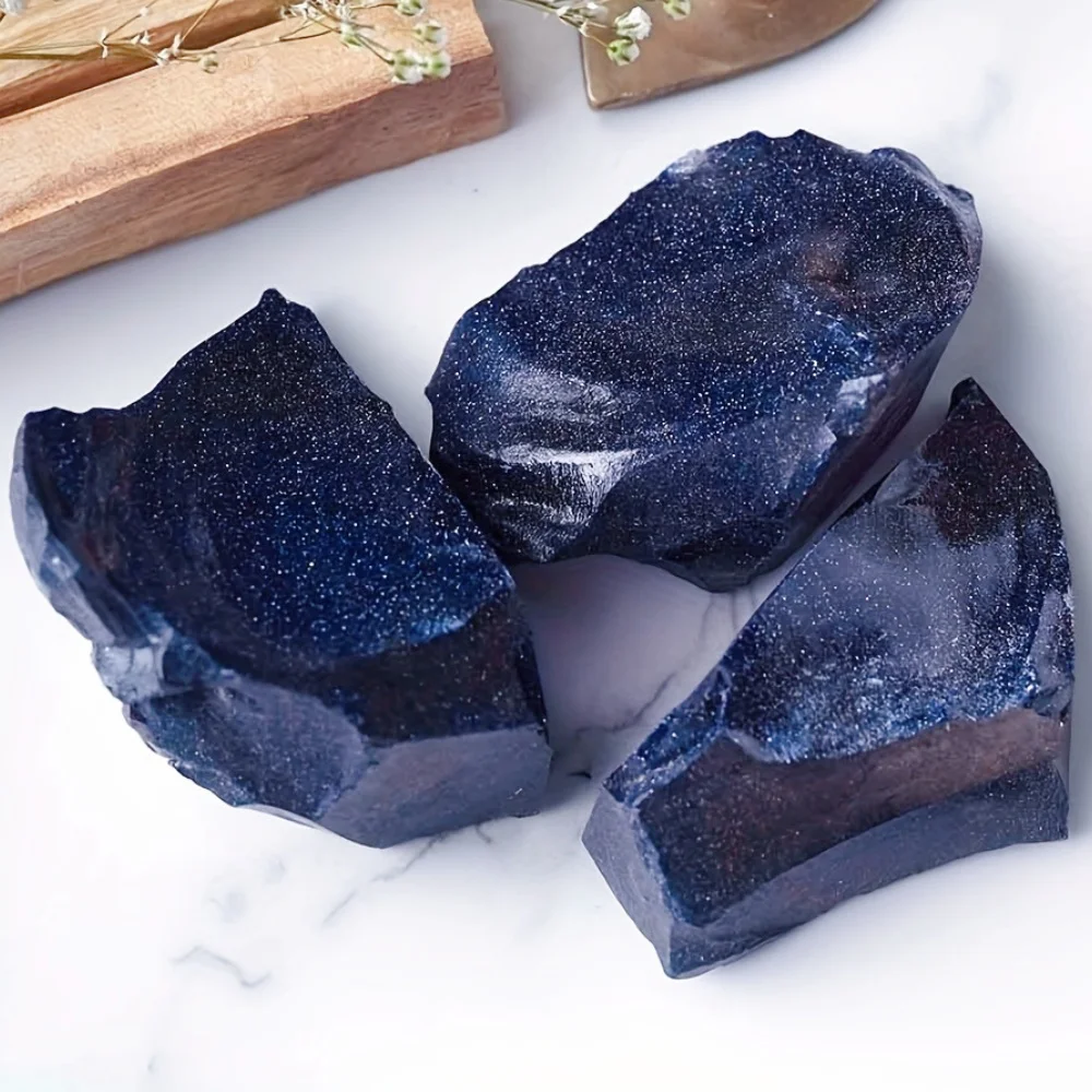 Cristal de arenisca azul Natural, piedra cruda, espécimen Mineral, cristal de aromaterapia, cristal de moda para regalos de vacaciones