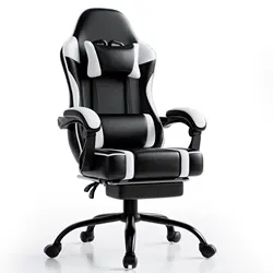 Gaming Chair, Ergonomic Video Game Chair for Adults, Comfortable Computer Chair with Footrest and Lumbar Support