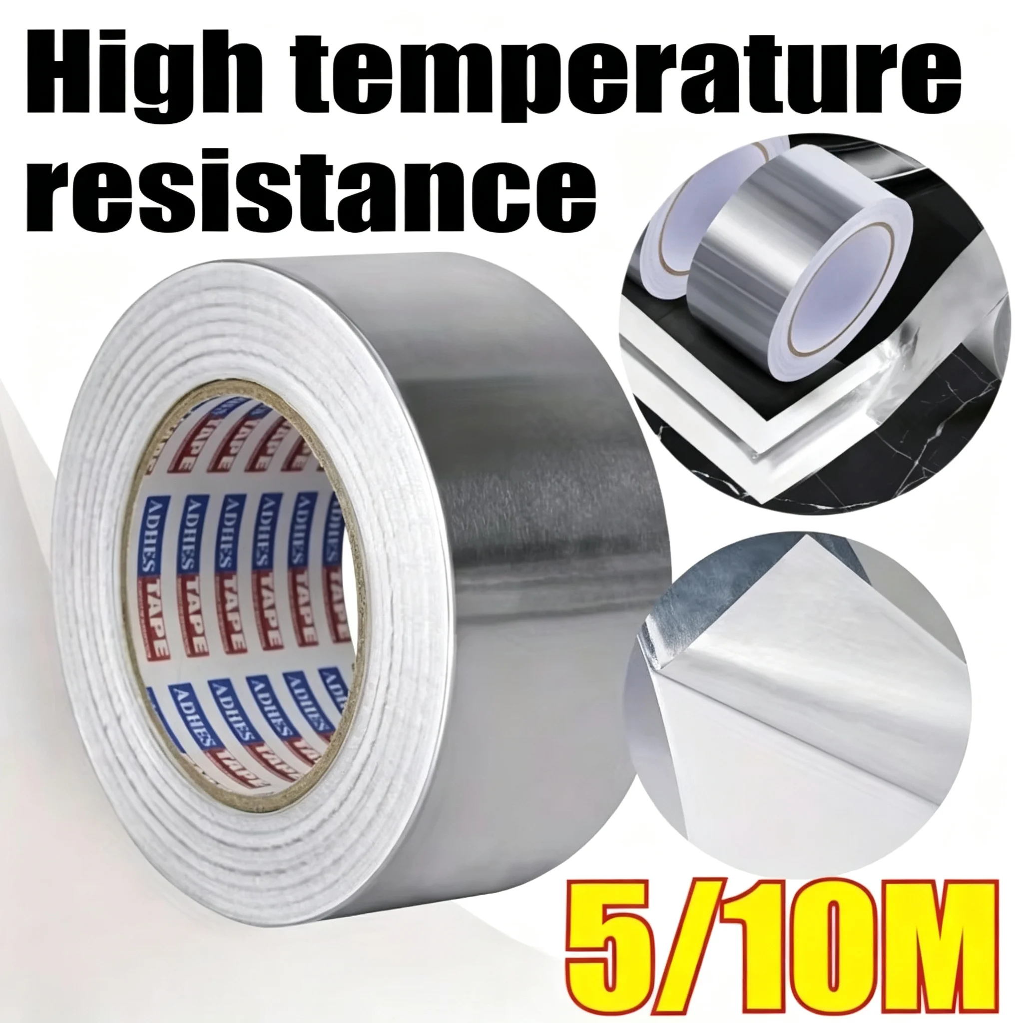 Hohe Temperaturbeständigkeit Aluminiumfolie Klebeband Küche Kochen Rohr Reparatur Klebeband Dichtungsfolie Wärmedämmung Leckband