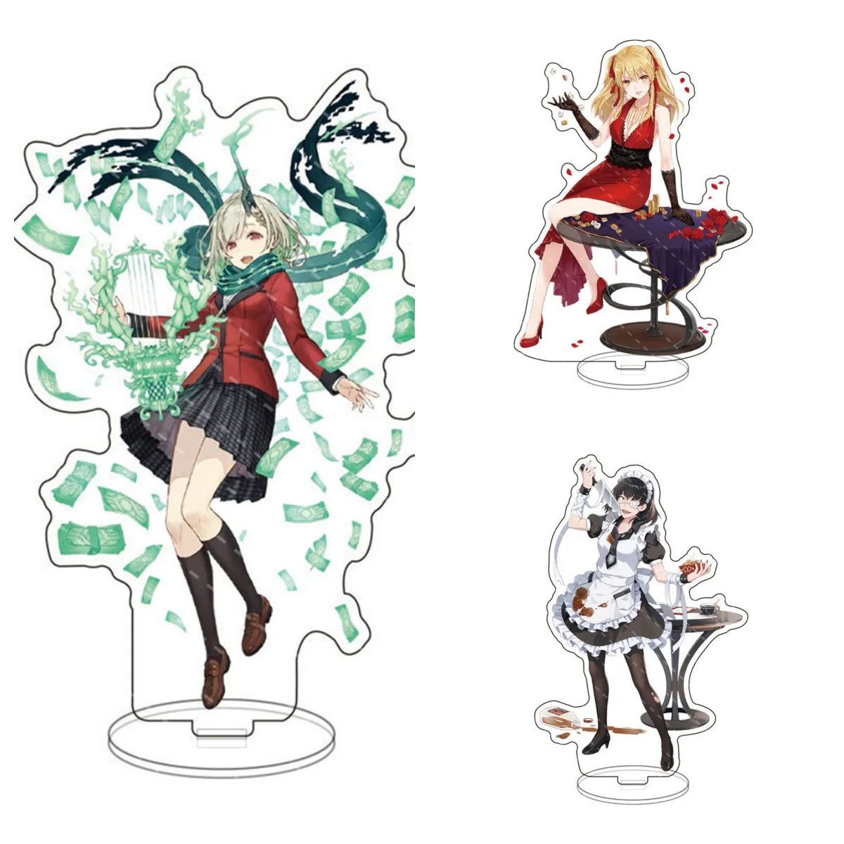 Hot Anime Kakegurui Acrylic Stand Model Figure Cosplay Plate Holder Topper Birthday Fans Christmas Desk Decor Plate Gift