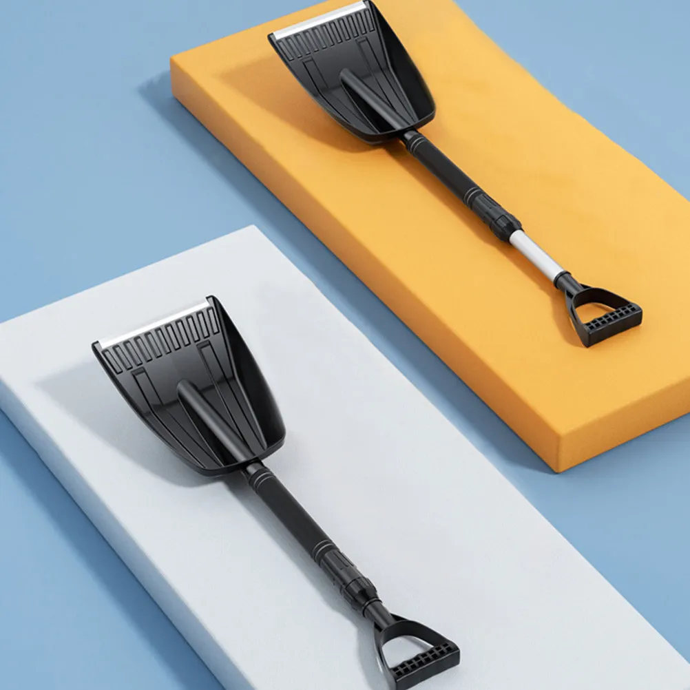 

Компактная лопата для уборки снега с автомобиля, сверхмощный очиститель льда с эргономичной ручкой, портативный инструмент для зимней уборки снега на подъездных дорожках и в поездках