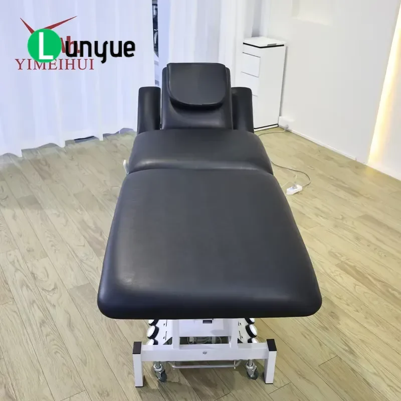 Foot Operated Electric Massage Bed Multipurpose Clinic Examination Beauty Table Adjustable Height for Spa Hospital