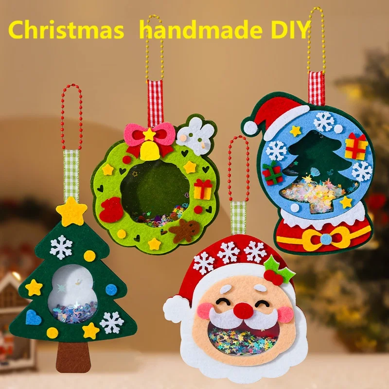 

Christmas Small Gift Handmade DIY Pendant Children's Creative Handicraft Kit Kindergarten Christmas Tree DIY 5pcs