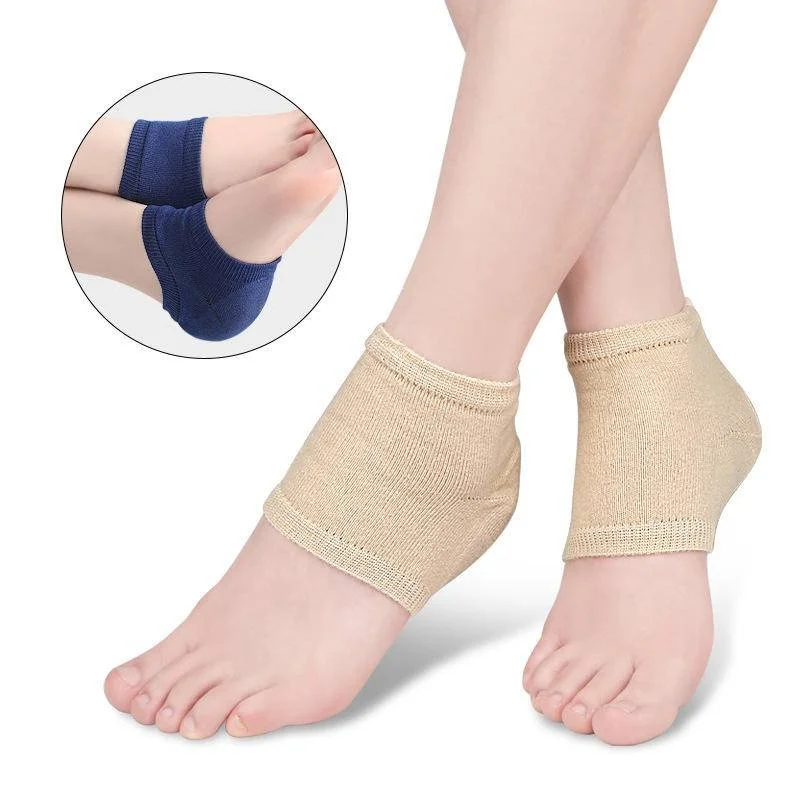 1Pair Moisturizing Gel Socks Repair Cracked Heels Treatment Dry Foot Skin Open Toe Silicone Sock for Day Night Care