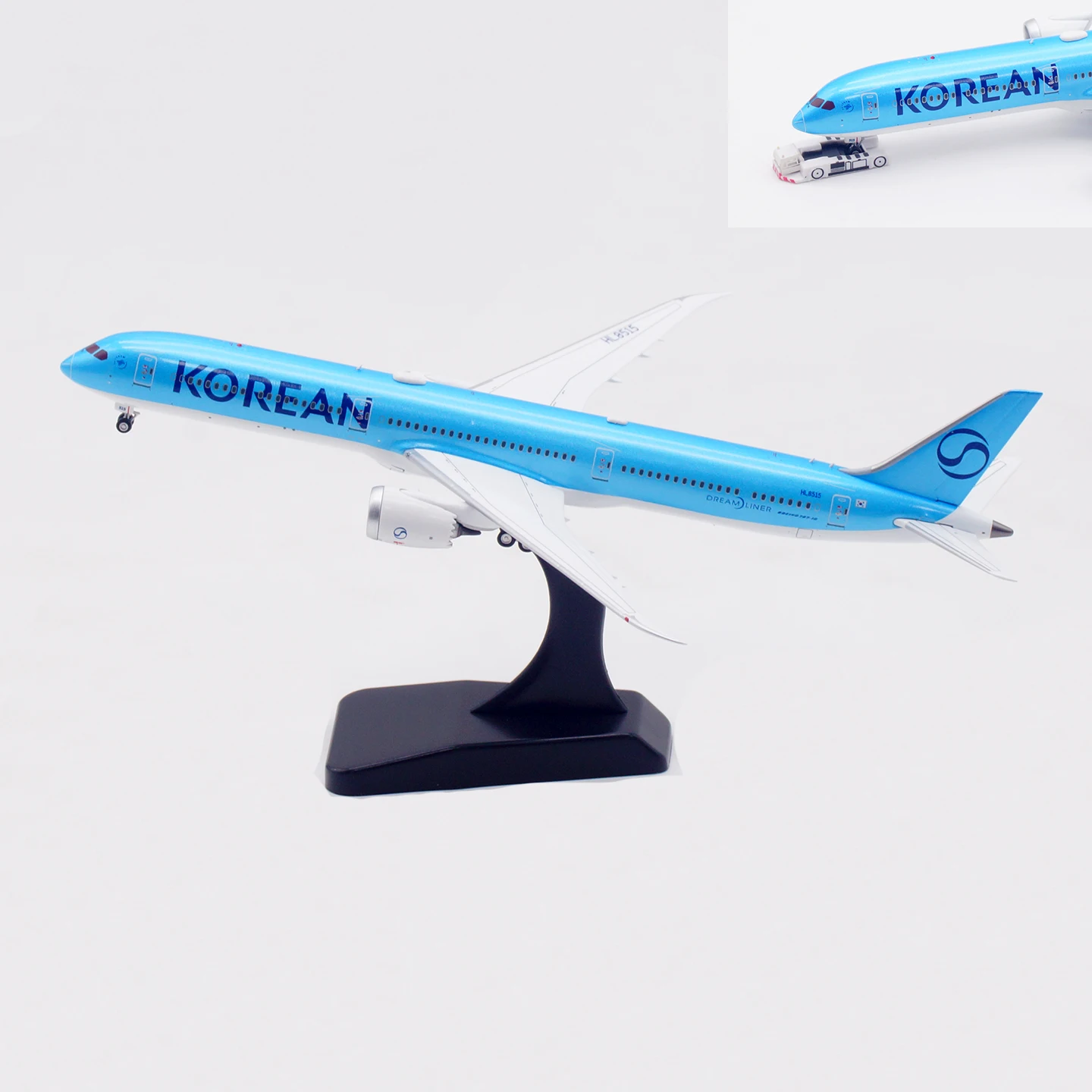 

AV4326 Alloy Collectible Plane Gift Aviation 1:400 Korean Air "SkyTeam" Boeing B787-10 Diecast Aircraft Model HL8515 & Tractor