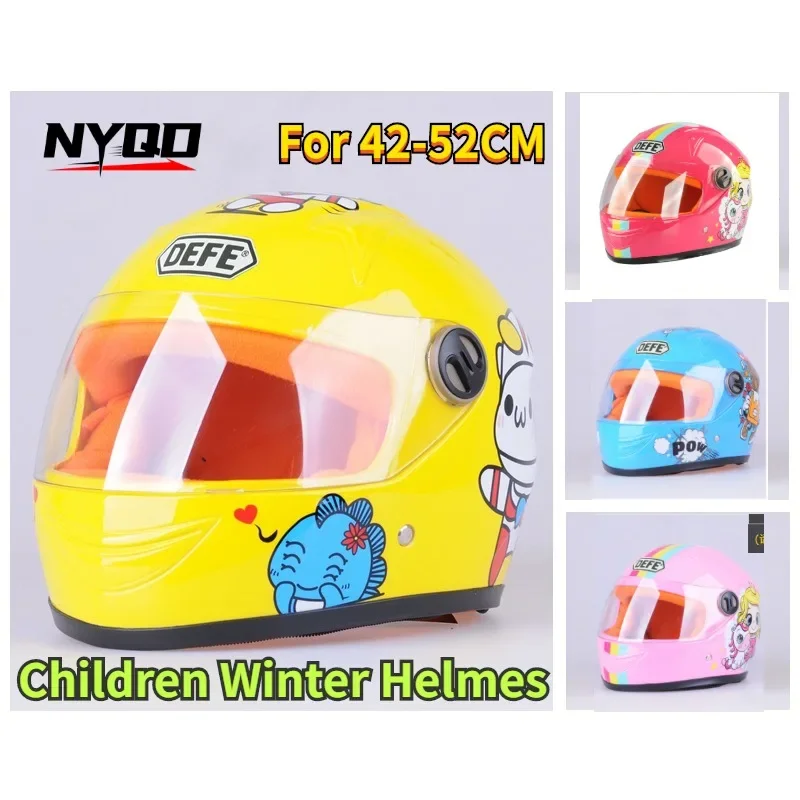 NEW Children Helmet Motorcycle Helmets ScooterWinter Helmet Sunshade Sun Protection Crash Helmet Boy and Girl Kid Lovely 42-52CM