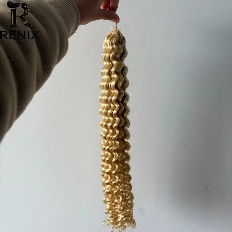 

Premium 613# 24Inch Deep Wave Crochet Hair Human Hair Heat Resistant No Shedding Soft Texture Breathable for Women Daily Use