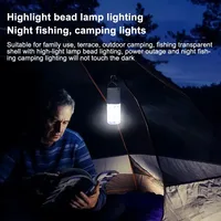 LED Rechargeable Camping Lantern Emergency Outdoor Tent Light Portable Night Light with Clip Hook for Hiking Fishing Hurricane 4
