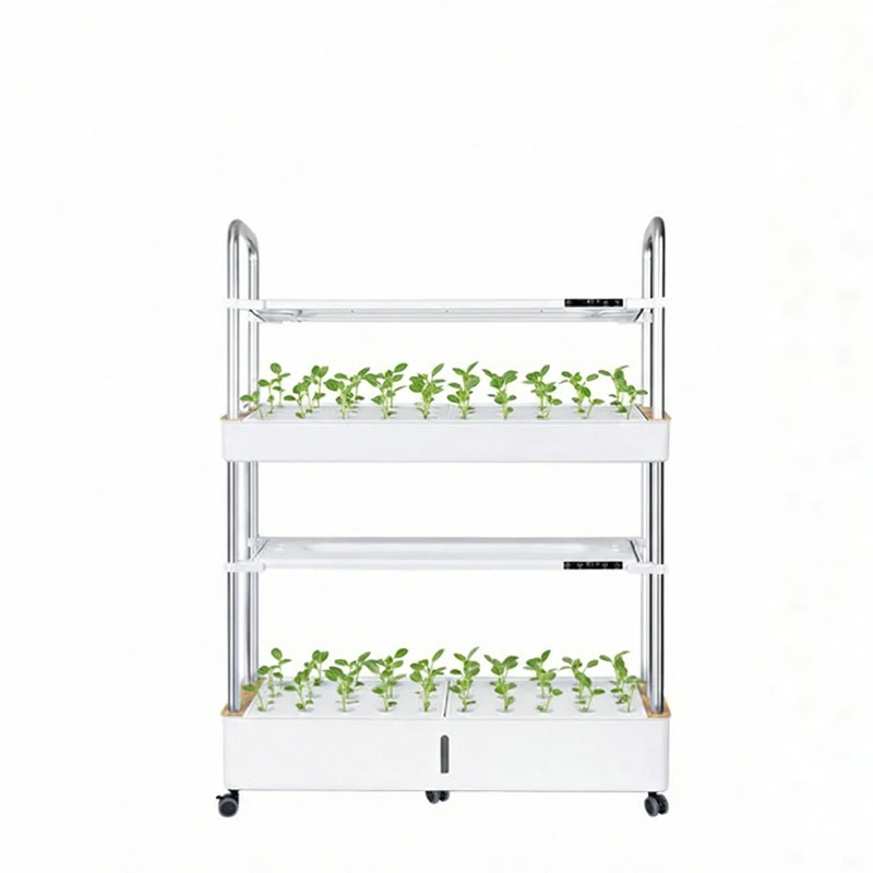 New Product Garden Supplies Starfarm White Multi-layer Smart Grow Planter Rack ABS Hydroponics Soilless Cultivation System Light