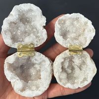 Natural Agate Geode Ring Box Raw Moroccan Crystals Stones Mineral Energy Healing Crystal Cluster Cave Collection Specimen Gift