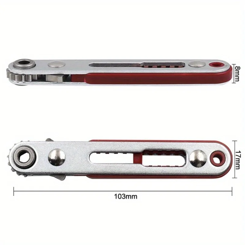 Mini Multifunctional Bidirectional Forward and Reverse Ratchet Screwdriver Elbow Flat Head Wrench Cross Screwdriver Slotted Tool