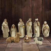 Nativity Figures Set Resin Christmas Nativity Figure Set Christ Birth Of Jesus Ornaments 2024 Xmas Navidad Tabletop Decor