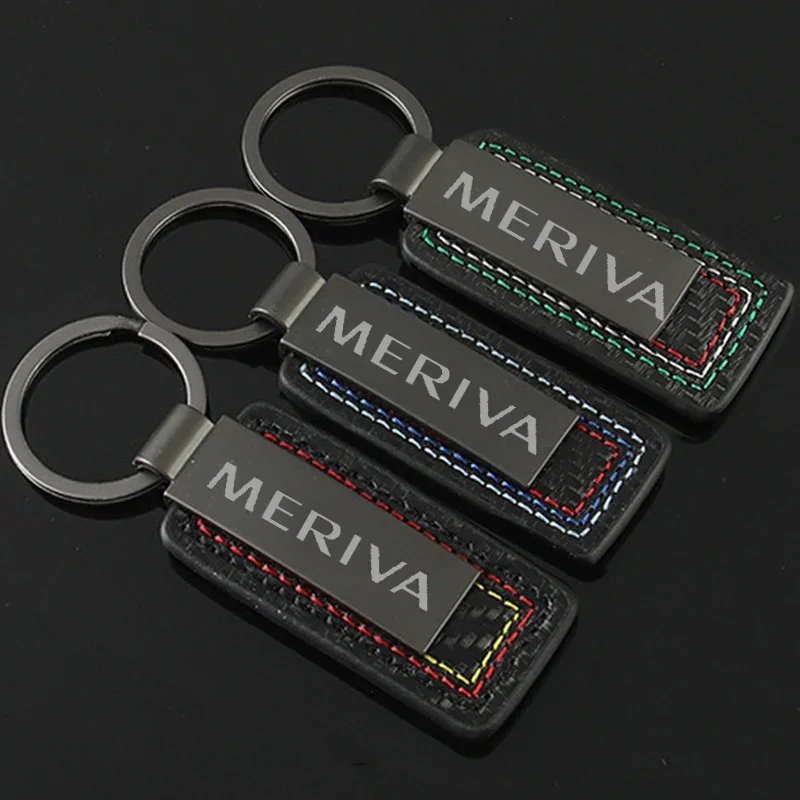 Leather Car KeyChain Key Chain Rings Gift Keyrings Holder for Opel MERIVA Logo H G Corsa D Vectra B Insignia Zafira Accessories