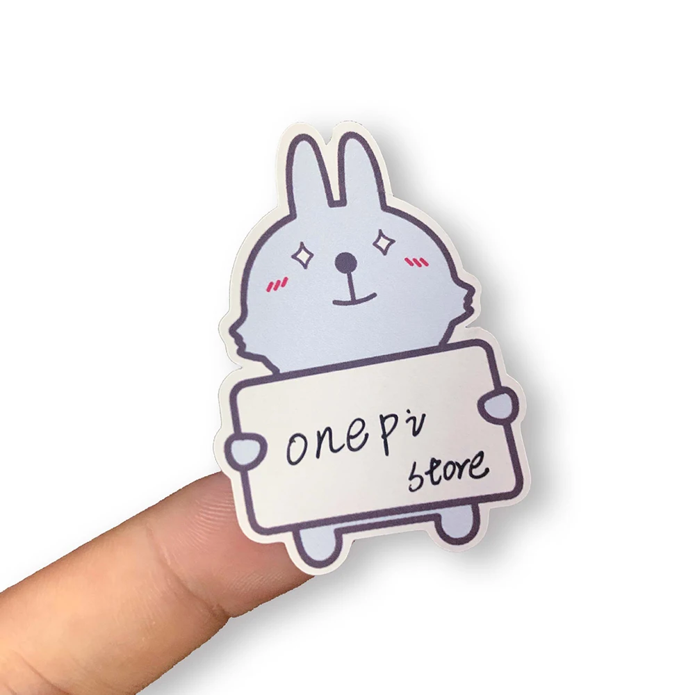 150Pcs Cute Animal Rabbit Name Tag Sticker Waterproof Personalized Labels Children School Stationery