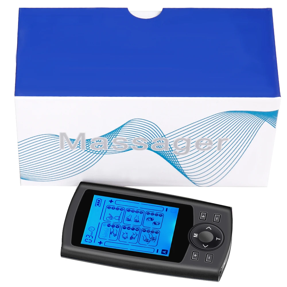 Portable 24 Modes TENS EMS Muscle Electrostimulator 20 Levels Neck Back Foot Hand Electronic Acupuncture Body Massager Device