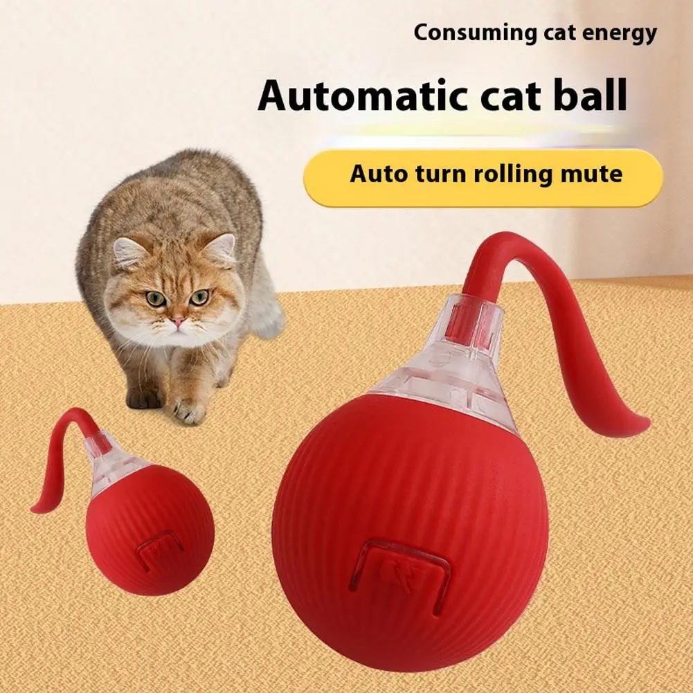 Electric Toy Ball Automatic Rolling Attract Supplies Responsiveness Exercise Usb Attention Toys Chargin C5k2