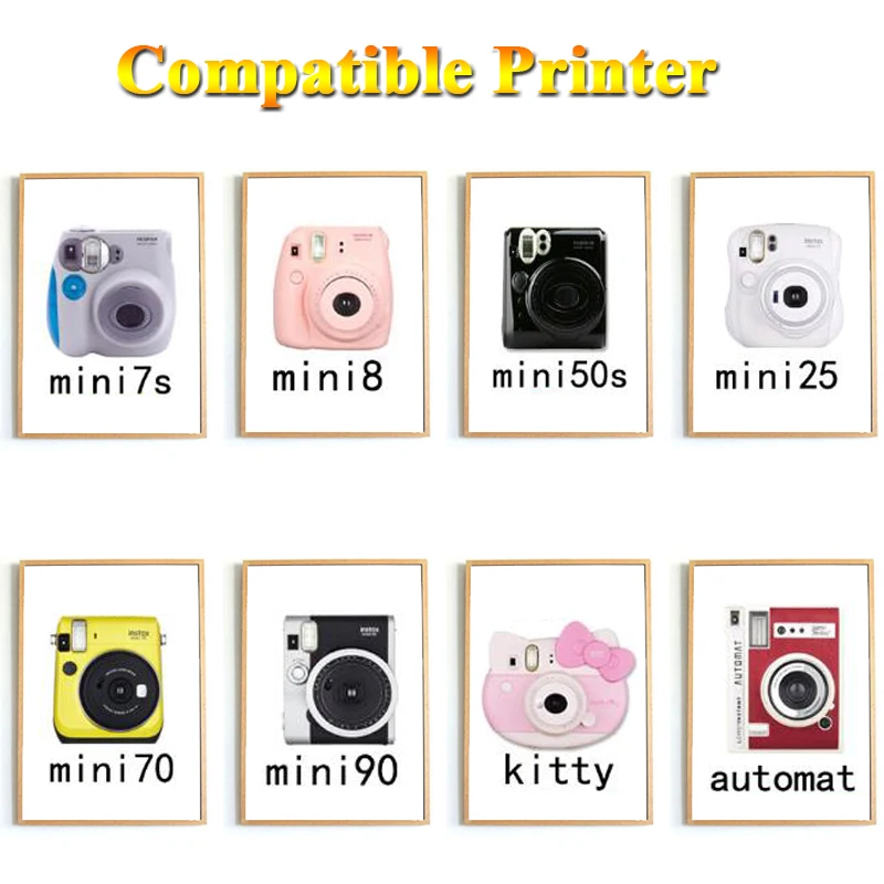 10/20/30 Sheets Original Fujifilm Instax Mini Film Mini 11 9 8 Photo Paper B&W Rainbow Instant Mini 7s 8 70 90 Camera Black &Wh
