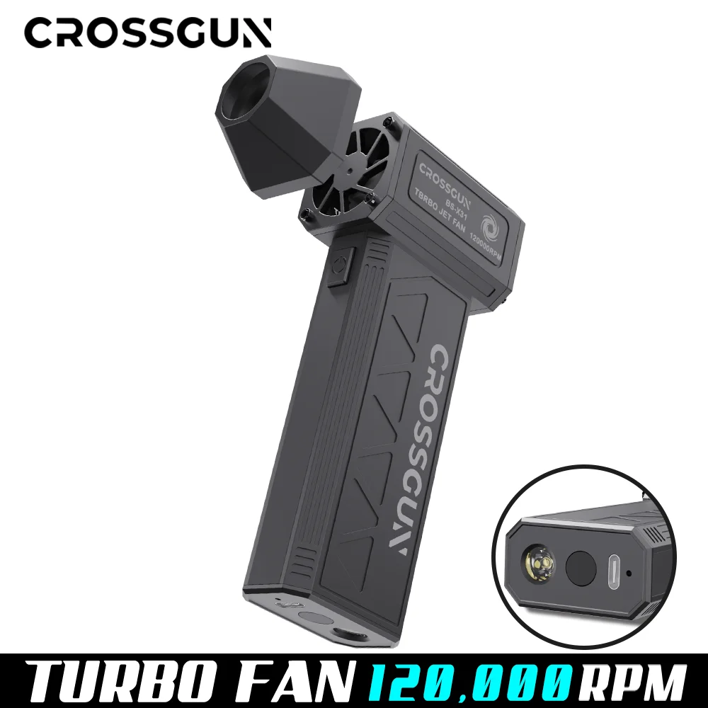 CROSSGUN جديد X31 Jetfan قوي صغير Turbofan Ventilateur المحمولة المحمولة مع القضاء على الغبار إعصار العاصفة x31 منفاخ الهواء