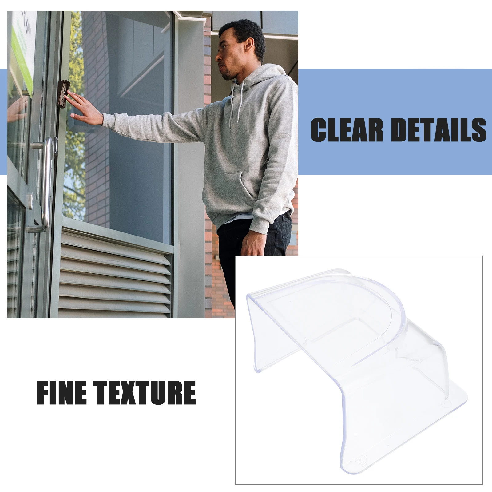 

Sturdy Plastic Waterproof Door Access Control Cover Doorbell Rainproof Shield For Fingerprint Keypad Attendance Machine
