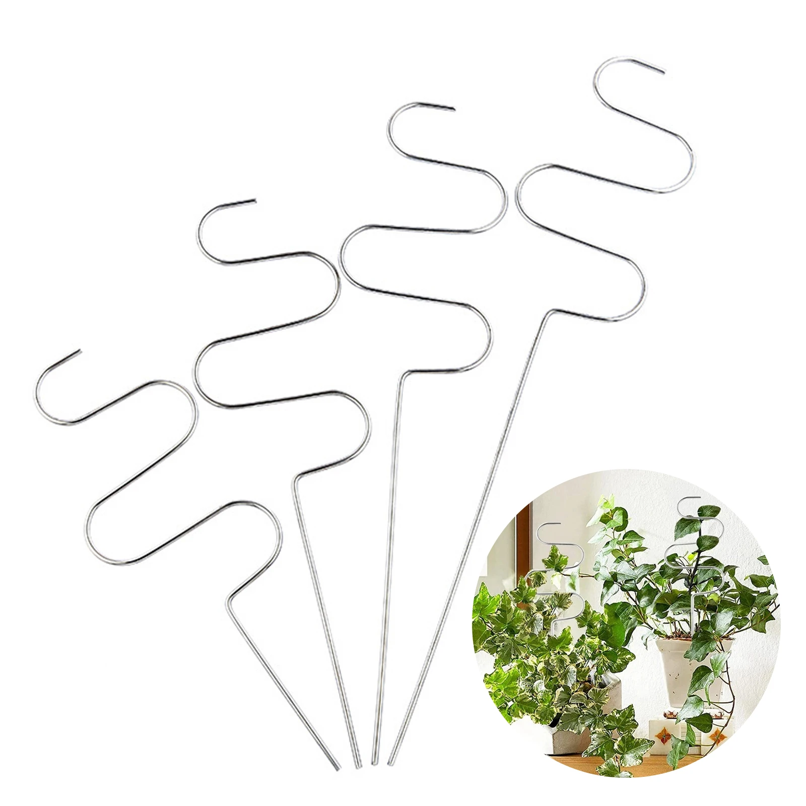 Iron Plant Support Frame Plant Trellis Climbing Support Stands Flower Pot Pole Vine Creepers Tutor Stick Indoor Home Decor