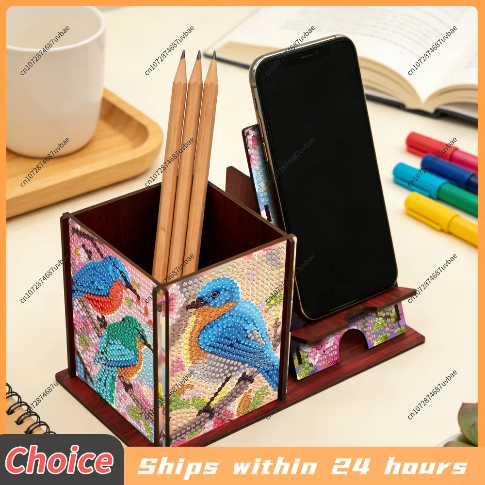 DIY Diamond Painting Kit Handmade Creative Gifts Diamond Painting Kit Storage Box with Stand for Storing Desktop Items view 6