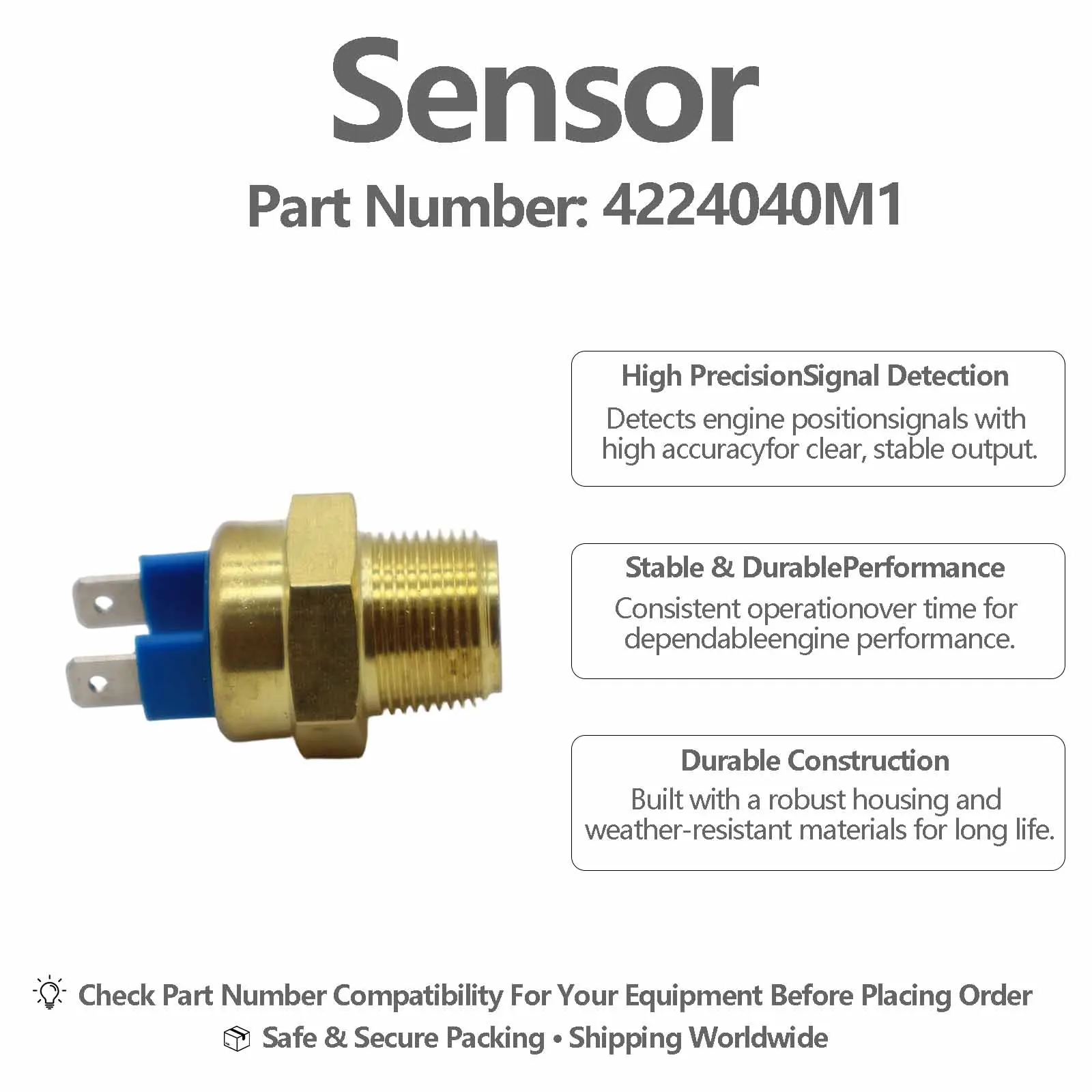 2848A123 Water Temperature Switch Sensor For Perkins Engine 3.27 1103 1104 1004-40T 1004-42 1103C-33 1103C-33T 1103D-33T