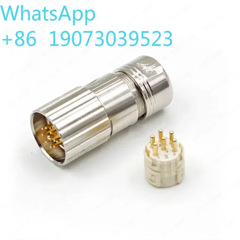 M23 6 7 9 12 17 Pin Male Female Plug Socket Aviation Connector Servo Motor Coding Dysprosium Encoder Straight Elbow Adapter