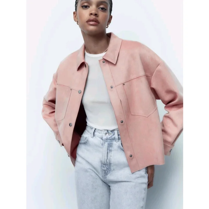 Fall New Arrival Women's College Sle Long Sve Faux Fur ort Jaet Outerwear  Collar Classic Commute Sle Loose Fit