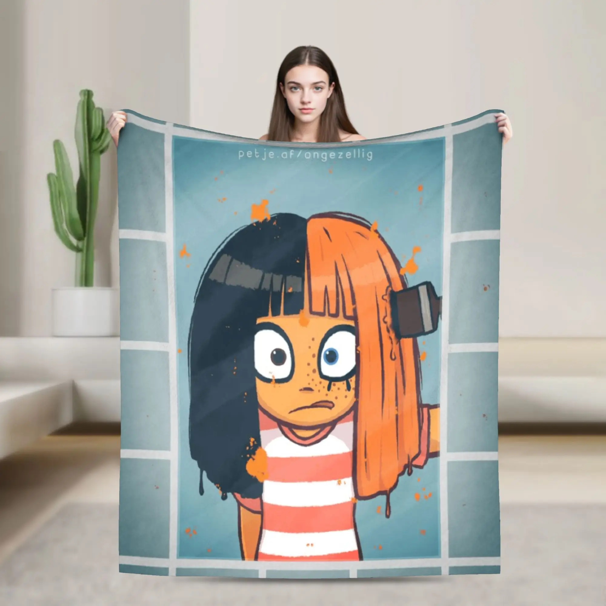O-Ongezellig Mymy Maya Soft Cozy Blanket For Couch Bed  Trend Throw Blanket Winter Plane Travel Flannel Bedspread