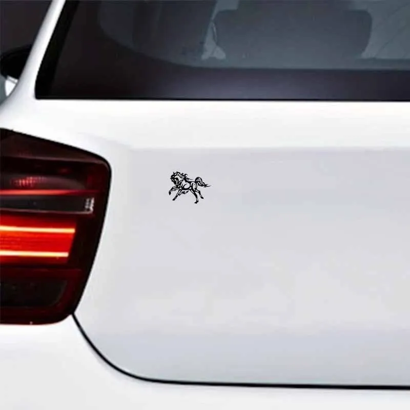Galloping Steed Car Sticker, Totem Style Design Vinyl Car Decal, Fashionable Decoration, for Car Body, Windows, Doors