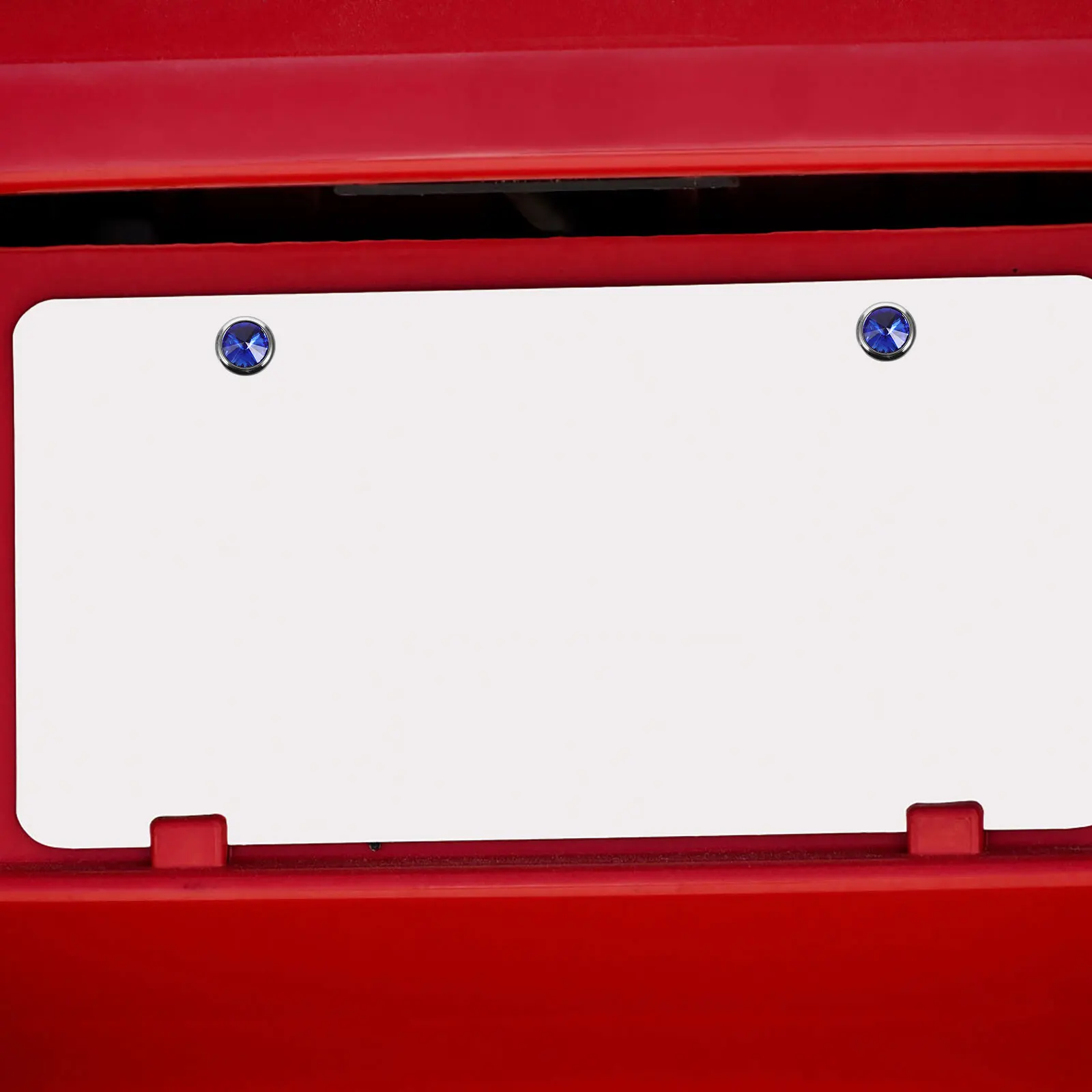 

License Plate Stainless Steel Rhinestone License Plate Fasteners Caps Blue Anti Theft Car Mounting Kit Fasteners Clips