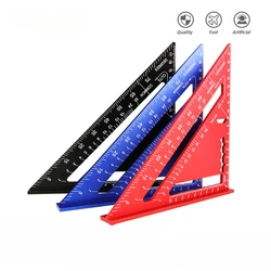 Triangle Ruler 7Inch carpenter Square Ruler Aluminium Alloy Angle Measurement Woodworking Set Squares Gauges Triangular Rule