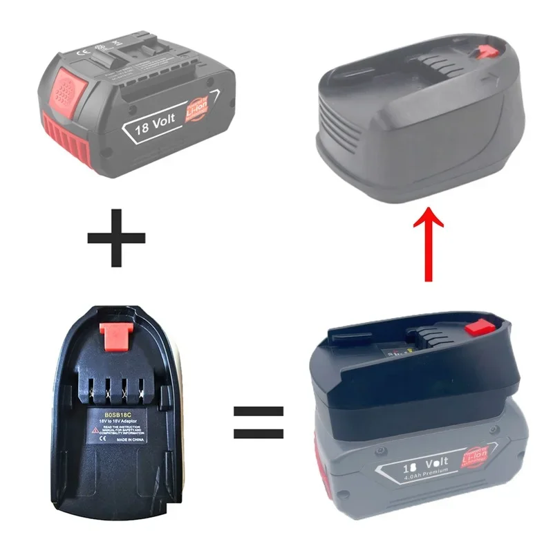 Imagem -02 - Adaptador de Bateria para Bosch Li-ion Battery Bat618 Gba-bpa Lithium Electric Power Tool Substituir Todos os 18v Verde e Azul Adaptador