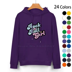 Rock N' Roll Girl Pure Cotton Hoodie Sweater 24 Colors 70s Curly Darla Sherman Disco Girl Glitter And Roll N Roll Sassy