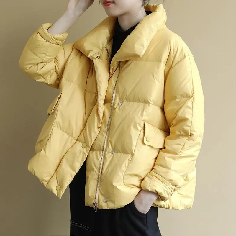 

Autumn and Winter Women's Down Jacket Loose Commuting High Street High Collar Oversized Down Jacket