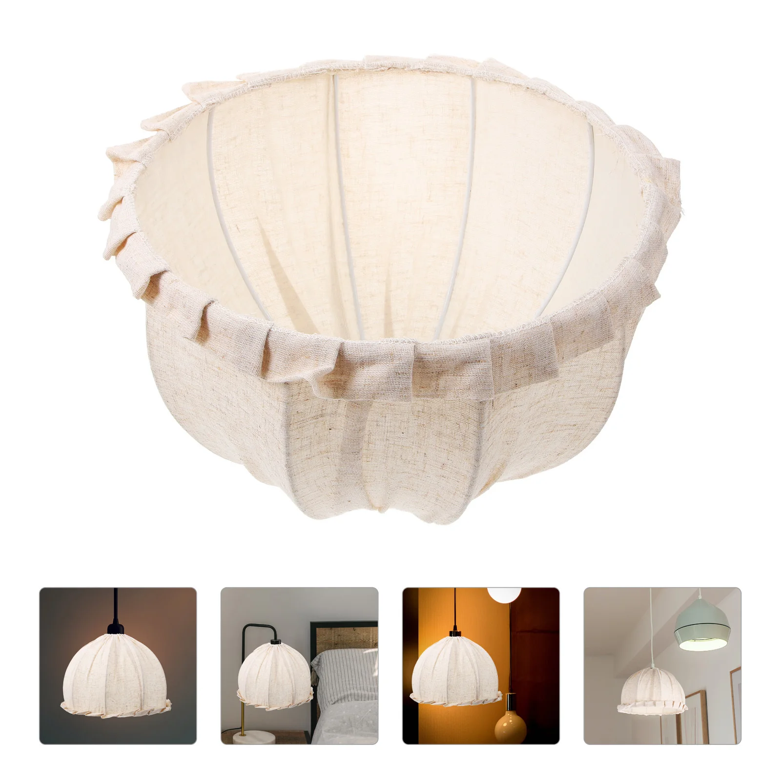 

Linen Cover Vintage Lamp Shade for Pendant Table Light Fabric Large Rustic Cloth Durable Fade Resistant Long Term Use Wide