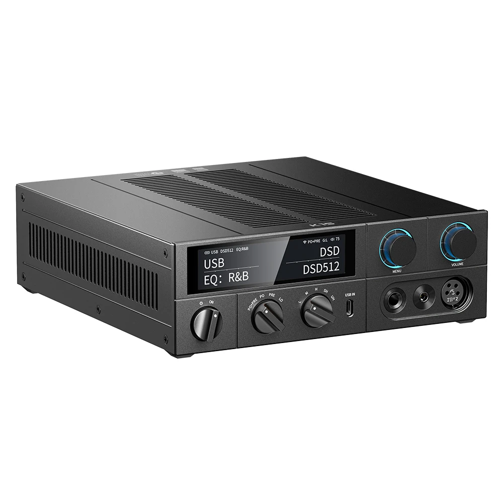 K15 Digital Turntable Receiver HiFi Fever Desktop Decoding Headphone Power Amplifier Metal Material