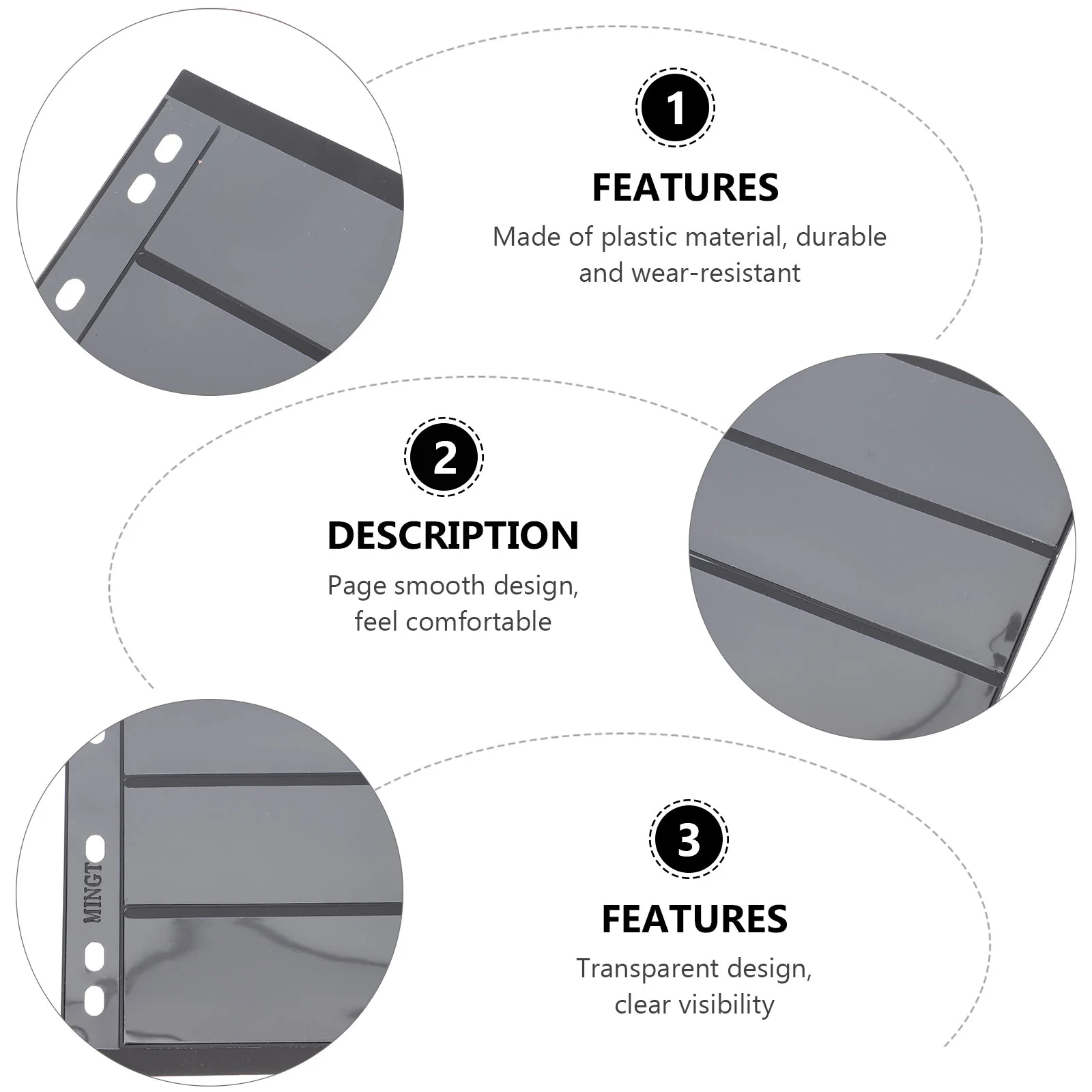 10 Pcs Postage Stamps Album Coin Collecting Albums Picture Storage Pages Black Cards Collectors Standard Holder