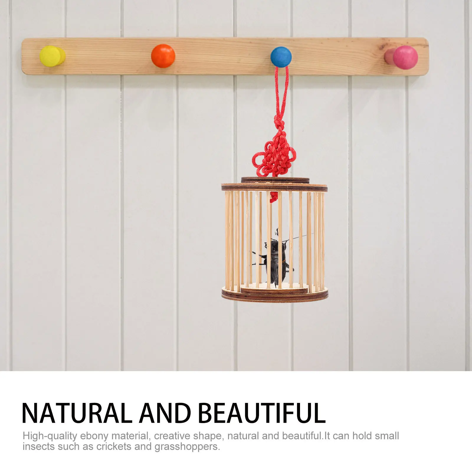 

Bamboo Cricket Cage Hanging Portable Durable Cage for Grasshoppers Small Insects Storage Carrying Box Box Small Carrier