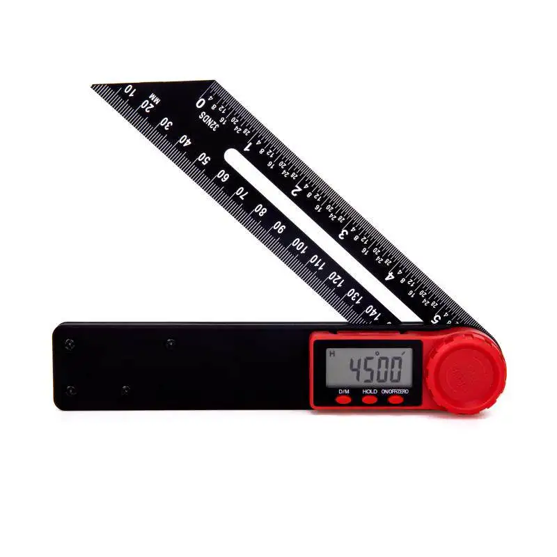 Electronic digital display T-type sliding activity angle ruler, protractor, inclinometer, level ruler 0-360 ° tool
