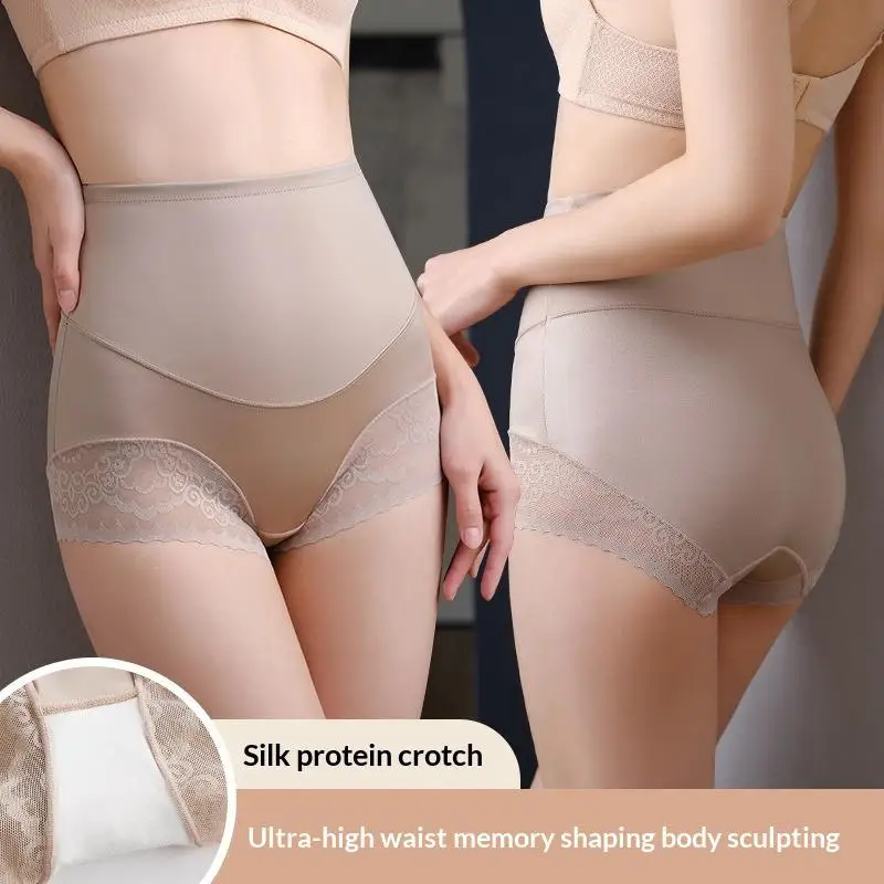 Hochgeschnittene Spitzen-Shaping-Höschen, atmungsaktiv, Bauchkontrolle, Po-Lifter, Postpartum-Schlankheits-Hüft- und Taillentrainer-Unterwäsche für Frauen – Detail 3