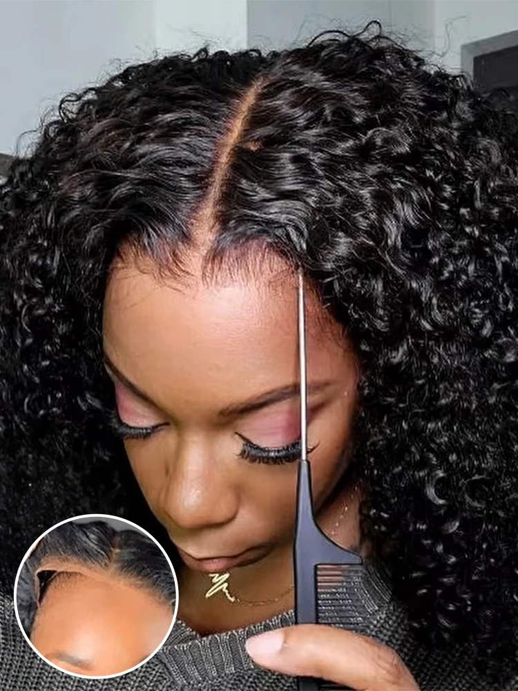 40Inch Water Wave Curly Lace Frontal Wigs 13x4 13x6 HD Lace Frontal Wig Deep Wave 7x5 Glueless Human Hair Wigs For Women 250%